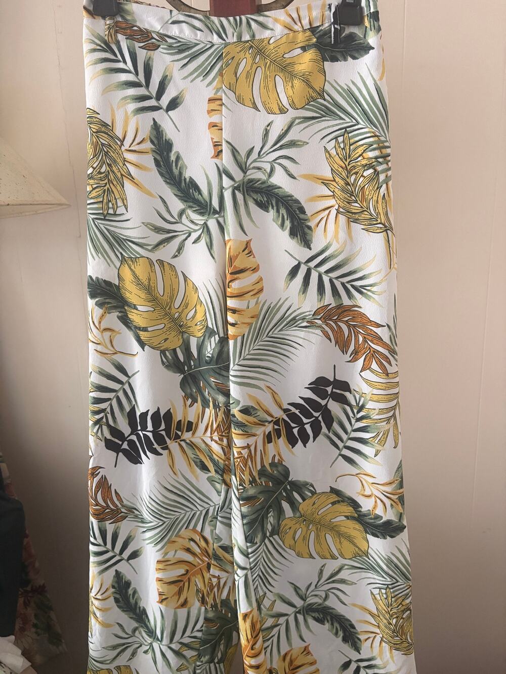 Tropical Print Wide Leg Pants by JOA Sz Small